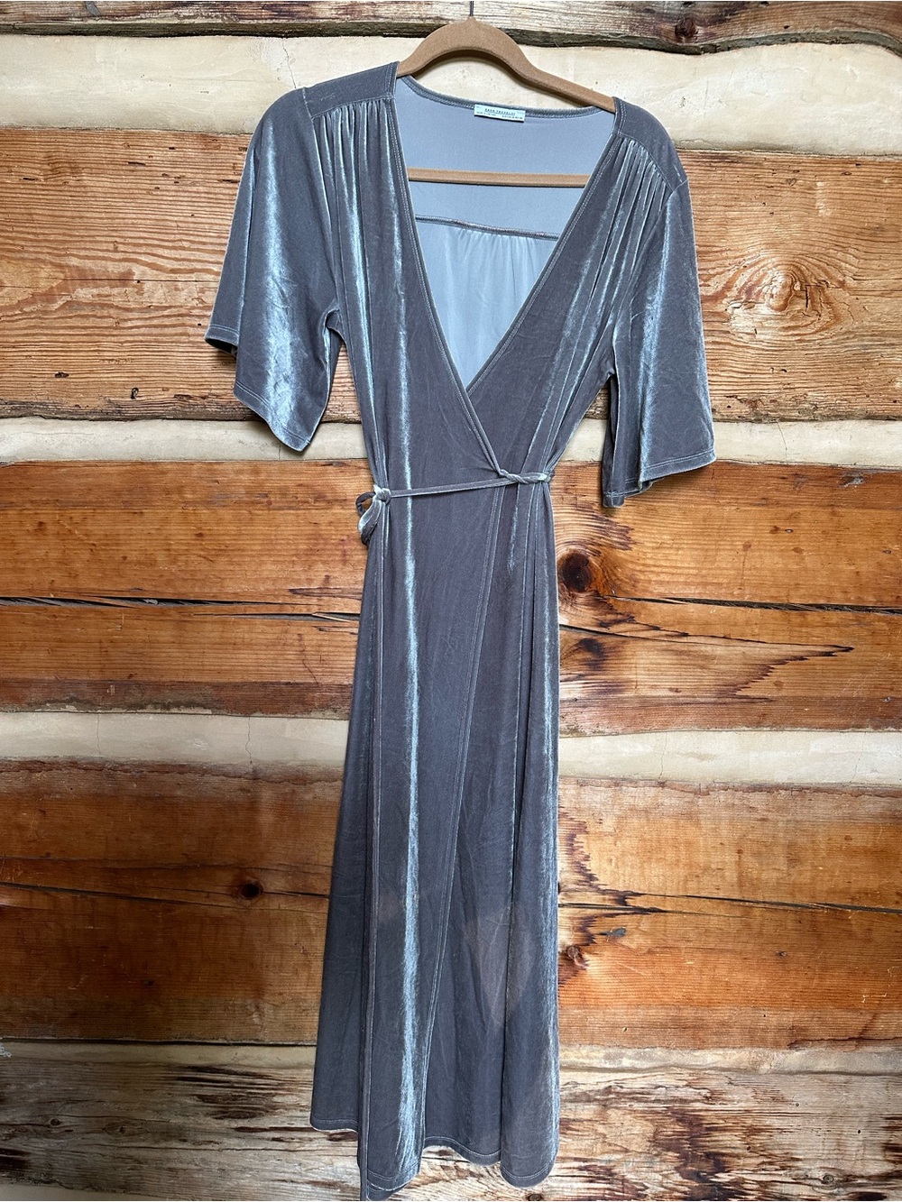 Zara Velvet Maxi Wrap Dress